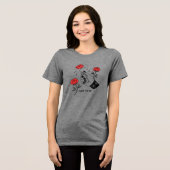 手エレガント吹きにおいバラ トライブレンドTシャツ (正面全面)