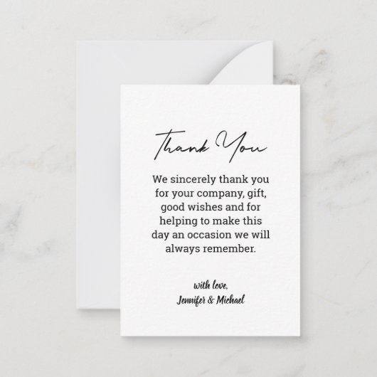 手エレガント式の写真感謝していよ ノートカード (裏面)