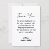 手エレガント式の写真感謝していよ ノートカード (裏面)