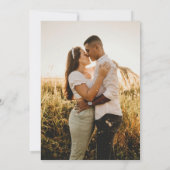 手エレガント引きカップルほこりっぽい青い写真 セーブザデート (裏面)