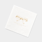 手エレガント引きコケッ結婚ト弓の金ゴールド 箔ナプキン (左)