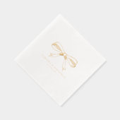 手エレガント引きコケッ結婚ト弓の金ゴールド 箔ナプキン (右)