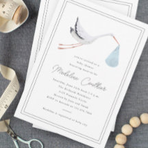 手エレガント引きストーク少年の赤ちゃんシャワー