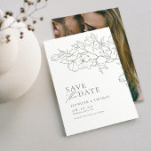 手エレガント引きフローラセージ結婚グリーン セーブザデート