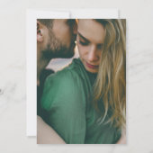 手エレガント引きフローラセージ結婚グリーン セーブザデート (裏面)