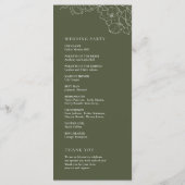手エレガント引きフローラセージ結婚グリーン プログラム (裏面)