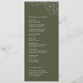 手エレガント引きフローラセージ結婚グリーン プログラム (裏面)