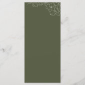 手エレガント引きフローラセージ結婚グリーン メニュー (裏面)