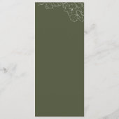 手エレガント引きフローラセージ結婚グリーン メニュー (裏面)