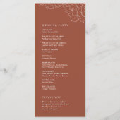 手エレガント引きフローラ結婚テラコッタ プログラム (裏面)