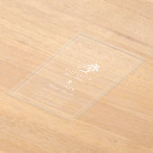 手エレガント引きヤシ結婚の木 アクリル招待状 (レイダウン)