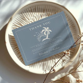 手エレガント引きヤシ結婚の木 サンキューカード