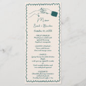 手エレガント引きレトログ結婚リーン メニュー (正面)