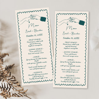 手エレガント引きレトログ結婚リーン メニュー