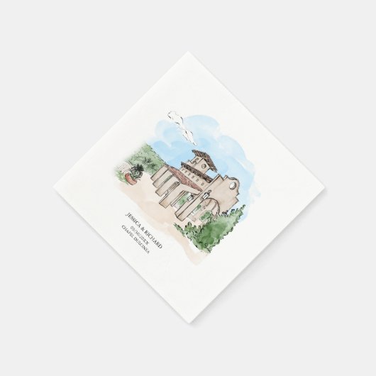 手エレガント引き会場ありがとう スタンダードカクテルナプキン (角)