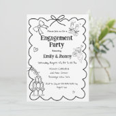 手エレガント引き係合パーティー 招待状 (スタンド正面)