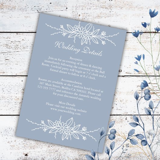 手エレガント引き埃の多い青結婚の詳細 エンクロージャーカード