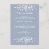 手エレガント引き埃の多い青結婚の詳細 エンクロージャーカード (正面)