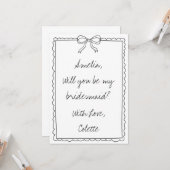 手エレガント引き弓のカスタム花嫁提案 カード (正面/裏面インサイチュ)