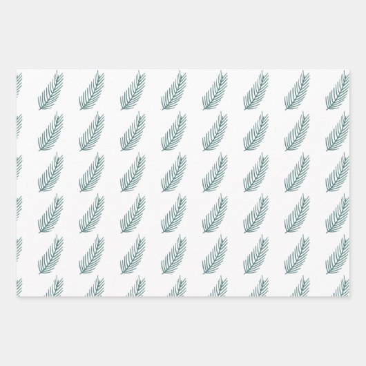 手エレガント引き枝クリスマス ラッピングペーパーシート (正面3)