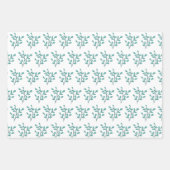 手エレガント引き枝クリスマス ラッピングペーパーシート (正面)