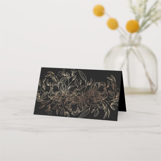 手エレガント引き植物体結婚護衛隊 プレイスカード (裏面)