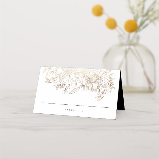 手エレガント引き植物体結婚護衛隊 プレイスカード (正面)