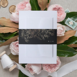 手エレガント引き植物学結婚院 招待状ベリーバンド