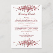 手エレガント引き結婚の詳細 エンクロージャーカード (正面)