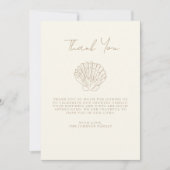 手エレガント打ちシンプル写真赤ちゃんシャワー サンキューカード (正面)