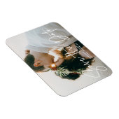 手エレガント描きオーバーレイ写真日付の保存 マグネット (右側)