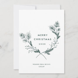 手エレガント描きミニマリストのクリスマス企業の シーズンカード