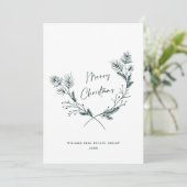 手エレガント描きミニマリストのクリスマス企業の シーズンカード (スタンド正面)