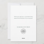 手エレガント描きミニマリストのクリスマス企業の シーズンカード (裏面)