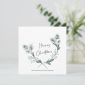 手エレガント描きミニマリストのクリスマス企業の シーズンカード (スタンド正面)