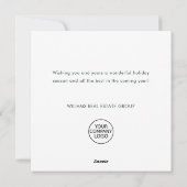 手エレガント描きミニマリストのクリスマス企業の シーズンカード (裏面)