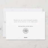 手エレガント描きミニマリストのクリスマス企業の シーズンカード (裏面)