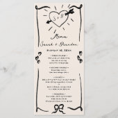 手エレガント描きレトロブ結婚ラック メニュー (正面)