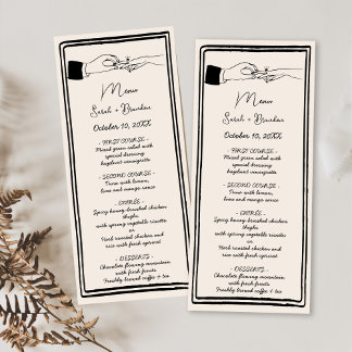 手エレガント描きレトロブ結婚ラック メニュー