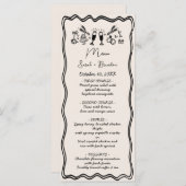 手エレガント描きレトロブ結婚ラック メニュー (正面/裏面)