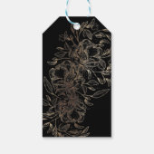 手エレガント描き植物性モノグラム結婚ズ ギフトタグ (裏面)