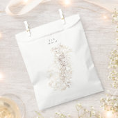 手エレガント描き植物性モノグラム結婚ズ フェイバーバッグ (クリップ留めされた状態)