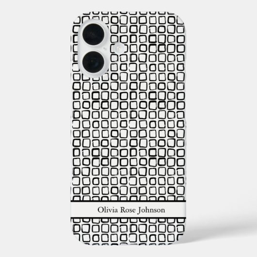 手エレガント描き正方形ケースメイトiPhoneケース Case-Mate iPhoneケース (裏面)