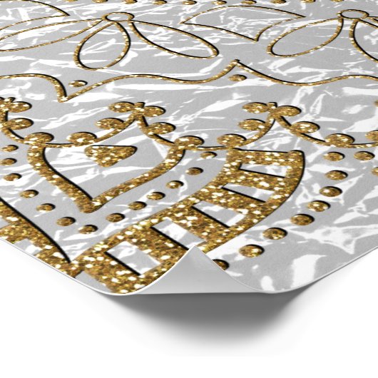 手エレガント描き部族曼荼羅デザイン ポスター (角)