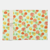 手エレガント水図解入りの、写真付きの色かんきつ キッチンタオル (横)