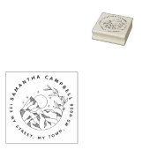 手エレガント素朴引き山差出人住所 ラバースタンプ (押印)