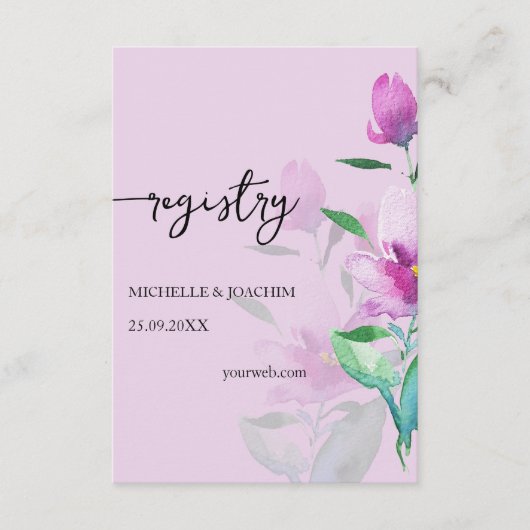 手エレガント絵を描フローラ格納装置カード エンクロージャーカード (正面)