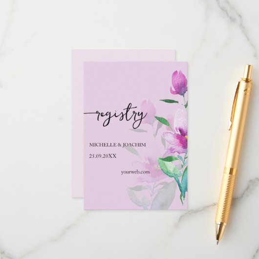 手エレガント絵を描フローラ格納装置カード エンクロージャーカード (正面/裏面インサイチュ)