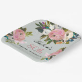 手エレガント絵を描フローラ80th誕生日パーティー ペーパープレート (傾斜あり)