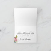 手エレガント絵を描フローラ90th誕生日パーティー サンキューカード (内部)